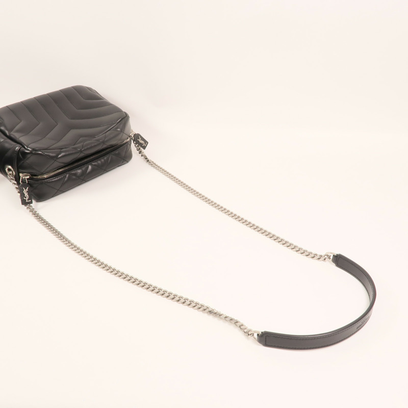SAINT LAURENT 牛皮皮革Loulou Bag銀扣鏈帶肩背袋-7