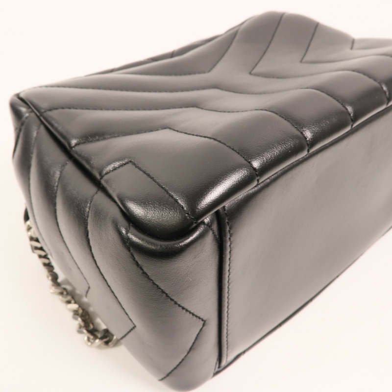 SAINT LAURENT 牛皮皮革Loulou Bag銀扣鏈帶肩背袋-10