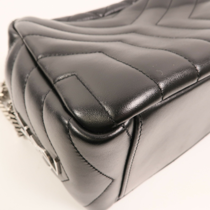 SAINT LAURENT 牛皮皮革Loulou Bag銀扣鏈帶肩背袋-12