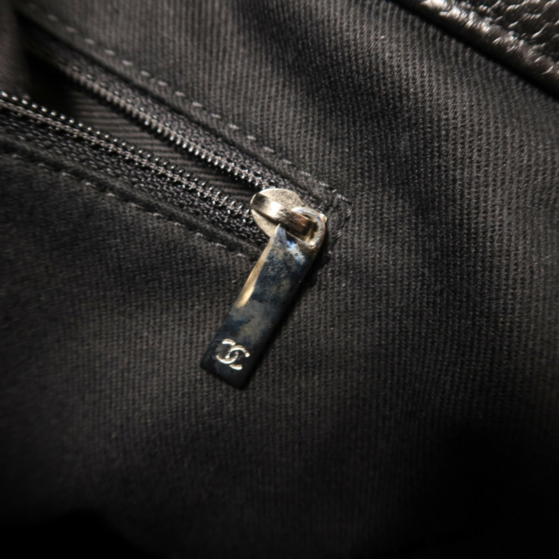 CHANEL 牛皮皮革Tote Bag銀扣鏈帶手挽袋-8