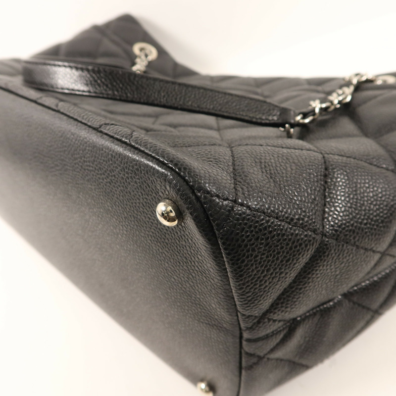 CHANEL 牛皮皮革Tote Bag銀扣鏈帶手挽袋-12