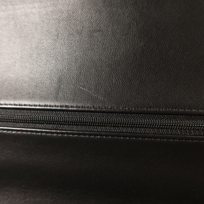 CHANEL 羊皮皮革Large Classic銀扣鏈帶肩背袋-17