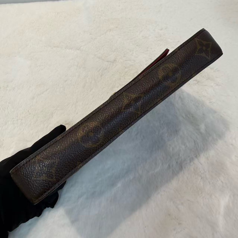 LV/路易威登 Felicie Pochette 經典老花 塗層帆布拼牛皮 三合一鏈條包腋下包手拿斜挎單肩包-5