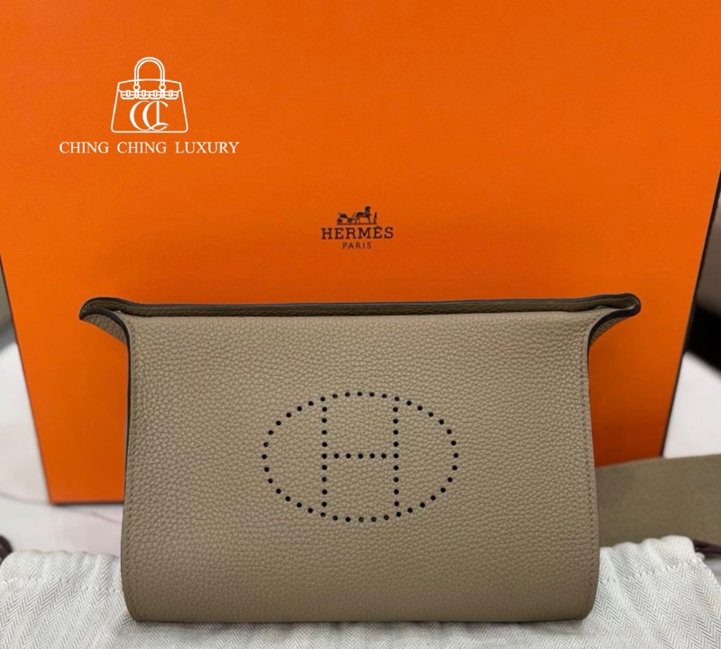 🌈Hermes🧡Videpoches🧡8Q馬爾法米色銀扣 🌈全新全套🌈有單🌟Full Set🌟閑置🌟愛馬仕🌟-0