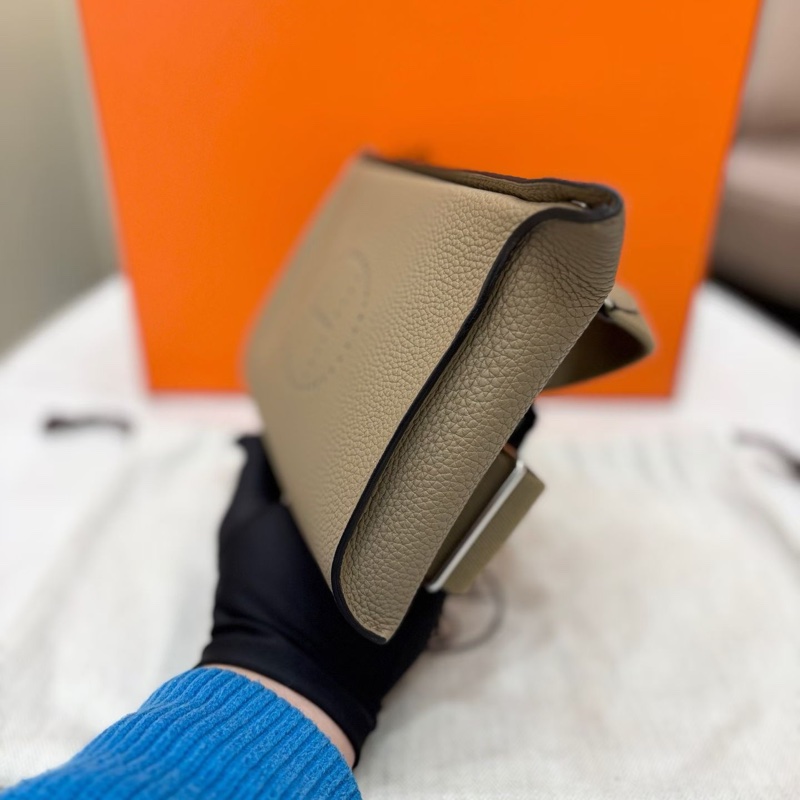 🌈Hermes🧡Videpoches🧡8Q馬爾法米色銀扣 🌈全新全套🌈有單🌟Full Set🌟閑置🌟愛馬仕🌟-1