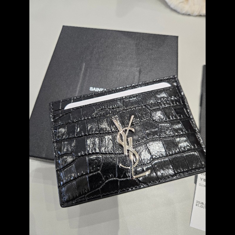 YSL Saint Laurent 鱷魚壓紋 卡夾-0