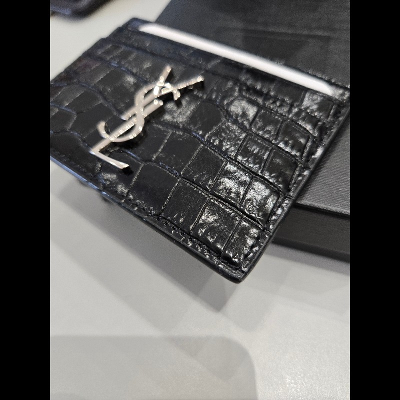 YSL Saint Laurent 鱷魚壓紋 卡夾-2