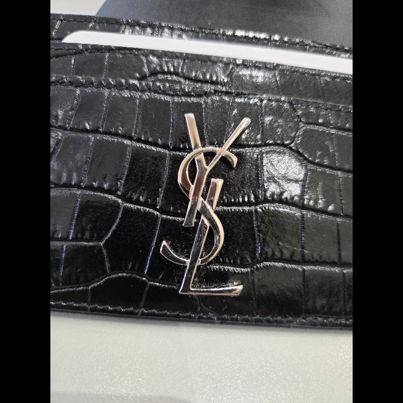 YSL Saint Laurent 鱷魚壓紋 卡夾-10