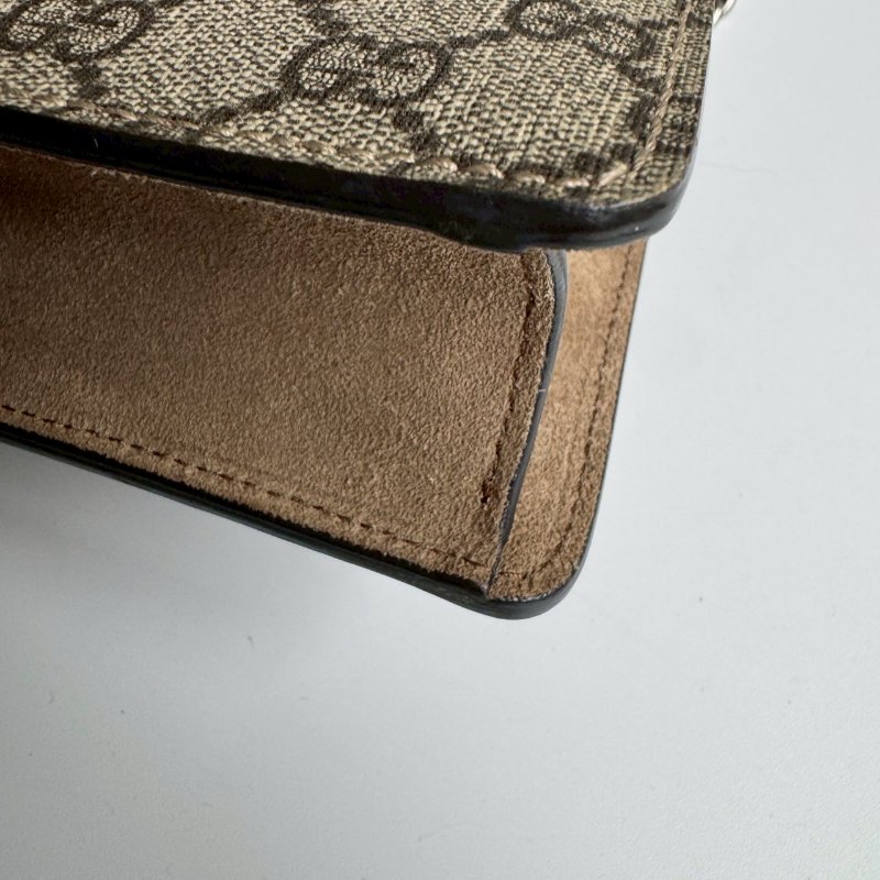 ✨經典款必買 GUCCI 烏木色咖色酒神包-7