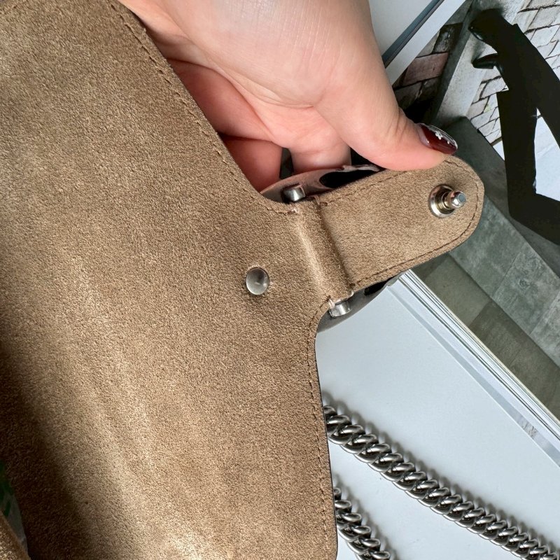 ✨經典款必買 GUCCI 烏木色咖色酒神包-10