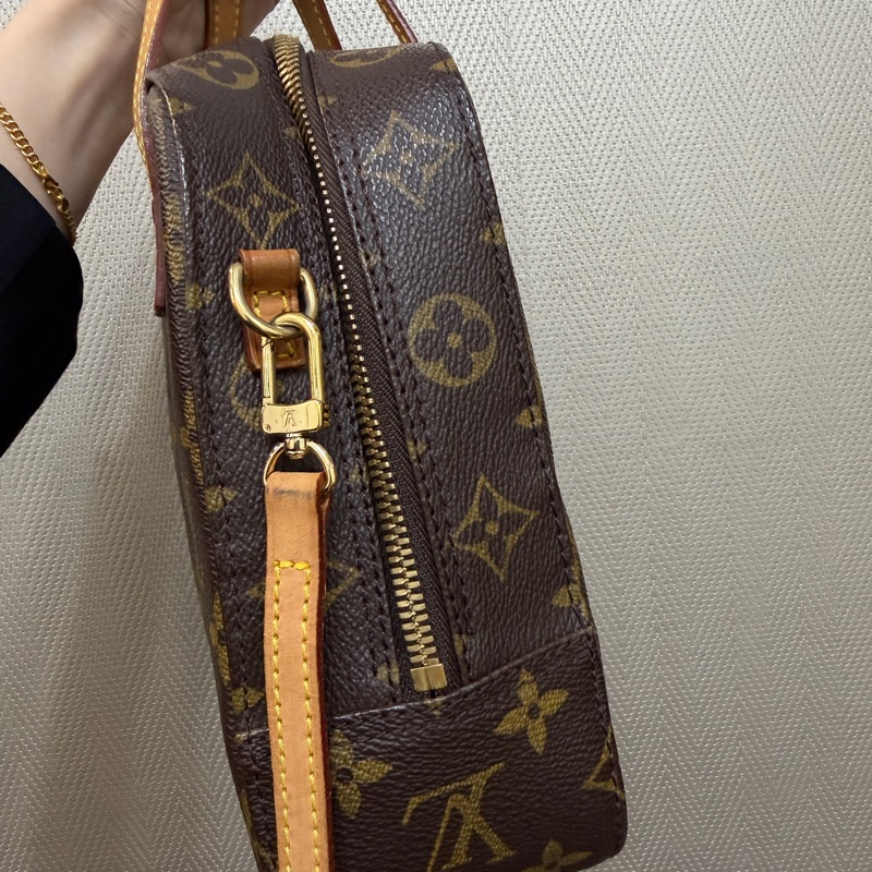 LV 原花Spontini金釦手提斜背豆腐包M47500-3