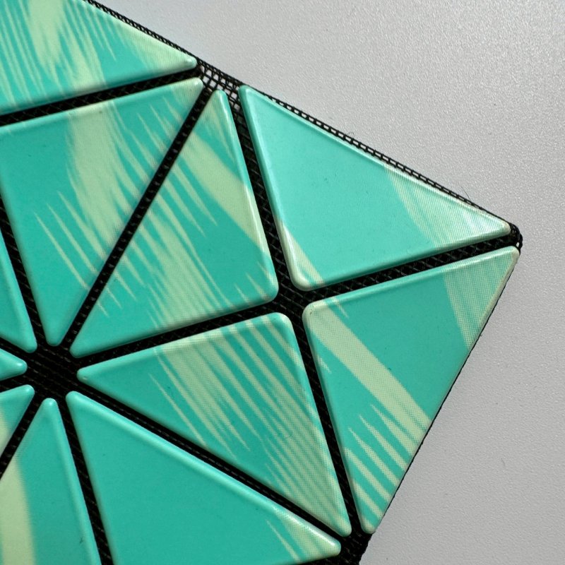 🥰外出隨手帶 Issey Miyake BAO BAO Tiffany綠藍幾何圖6x6手提包-5