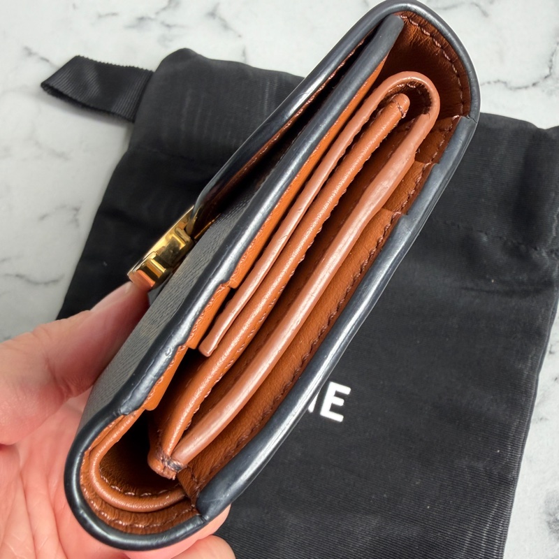 Celine 老花凱旋門三折短夾-3