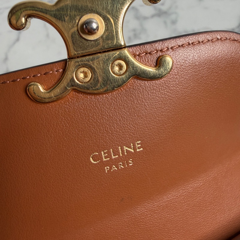 Celine 老花凱旋門三折短夾-8