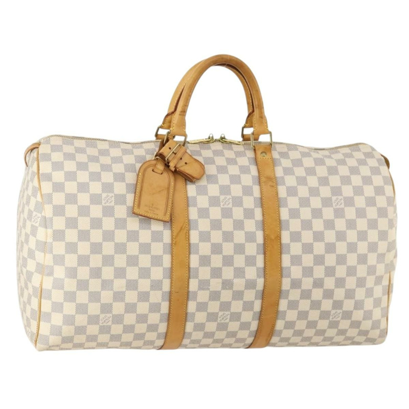 【日本直送】路易威登 Damier Azur Keepall 50 波士頓包 N41430 LV Auth 172787A-0