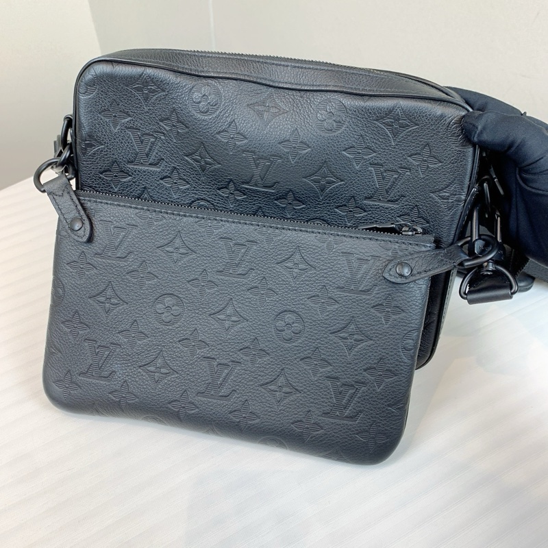 LV 黑色型格盒子子母袋 可分開拆開使用 輕便多變化功能性大 25*7*20-1