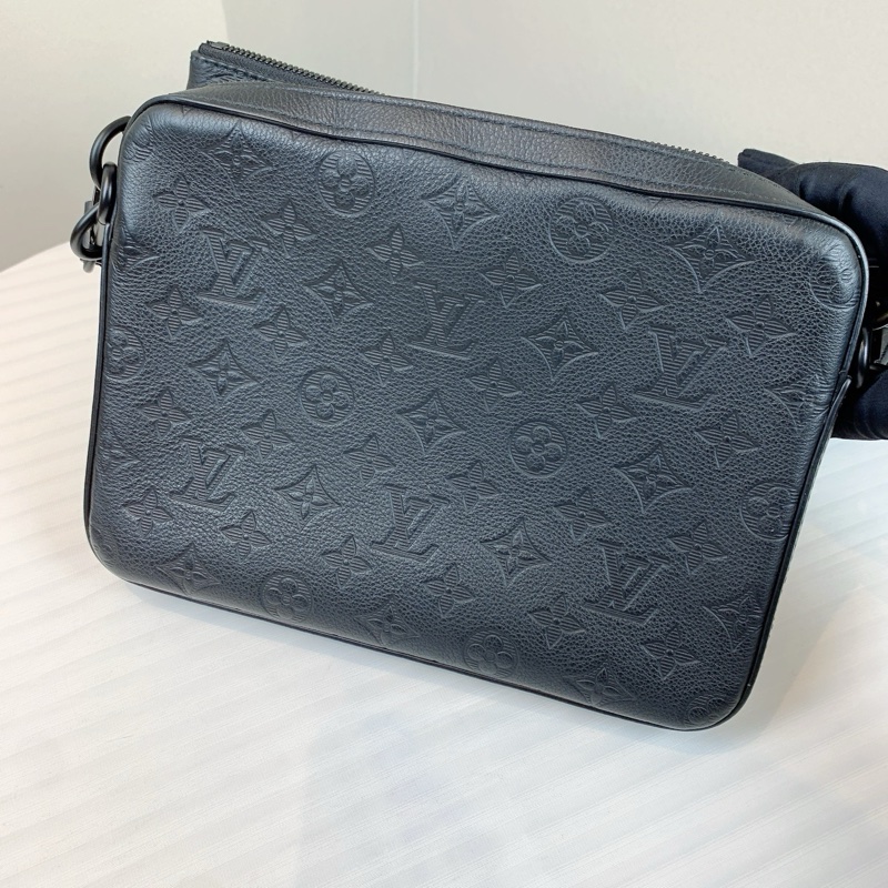 LV 黑色型格盒子子母袋 可分開拆開使用 輕便多變化功能性大 25*7*20-2