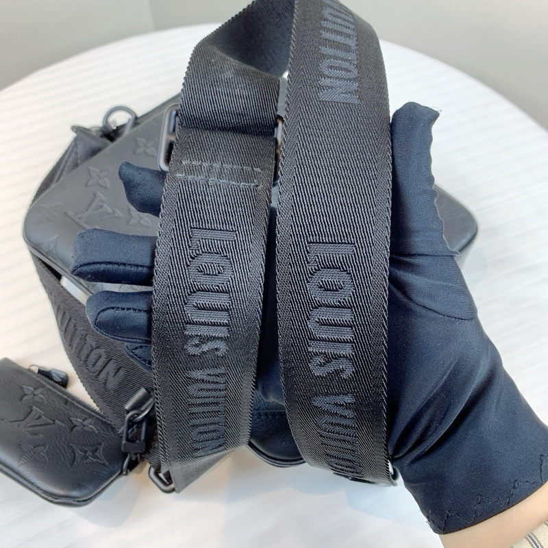 LV 黑色型格盒子子母袋 可分開拆開使用 輕便多變化功能性大 25*7*20-6