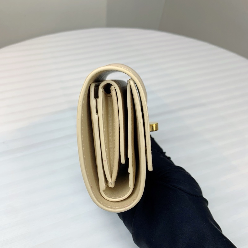 賽琳/Celine  杏色 牛皮革襯里牛皮革織物 4 x 4 x 2英吋(10.5 x 9.5 x 4釐米)-4