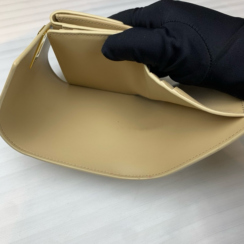 賽琳/Celine  杏色 牛皮革襯里牛皮革織物 4 x 4 x 2英吋(10.5 x 9.5 x 4釐米)-8