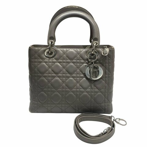 DIOR 迪奧 LADY DIOR 中號 CAL44551 灰色