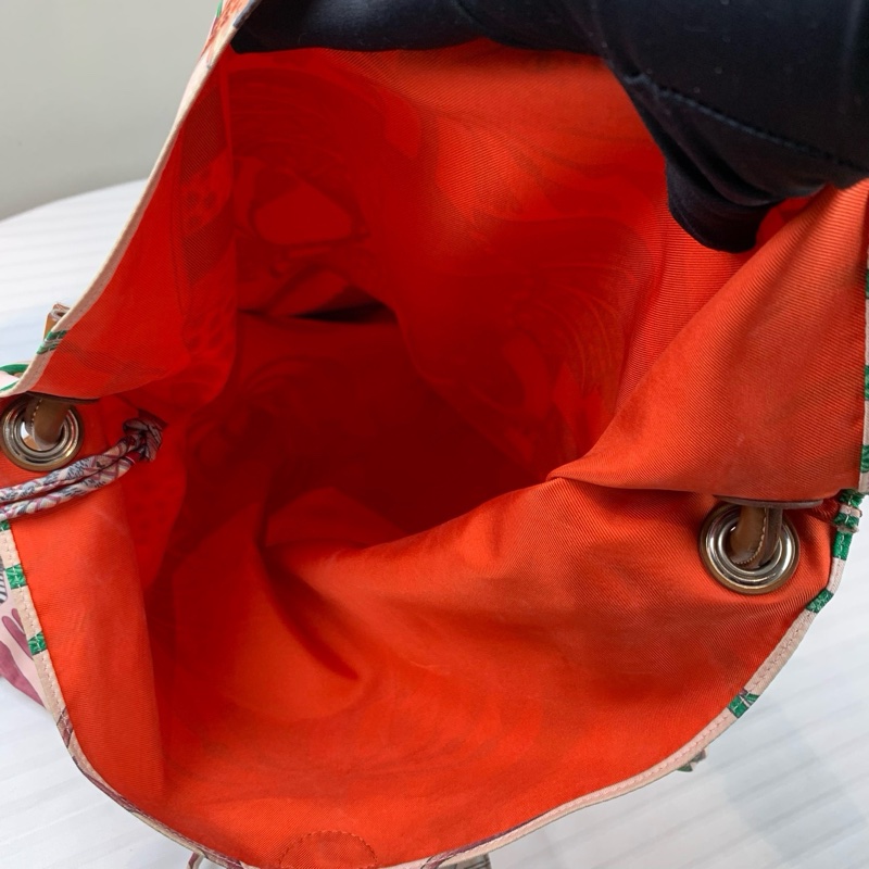 Hermes bag 動物圖案造型拼接啡色皮 尺寸39*1*39 配件 小錢包內袋-8