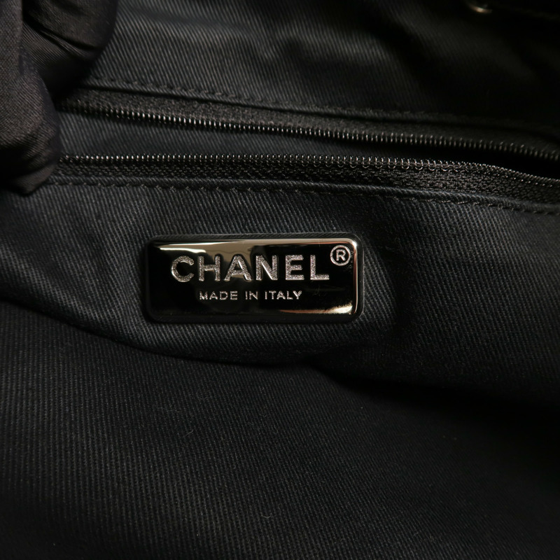 CHANEL 馬毛/牛皮皮革Totebag銀扣鏈帶手挽袋-5