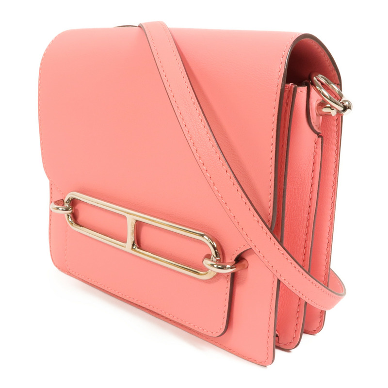 HERMES Evercolor皮革Mini Roulis銀扣肩背袋-2