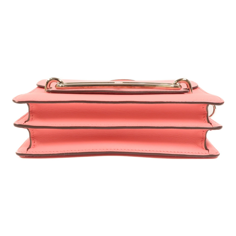 HERMES Evercolor皮革Mini Roulis銀扣肩背袋-3