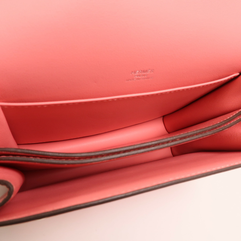 HERMES Evercolor皮革Mini Roulis銀扣肩背袋-4