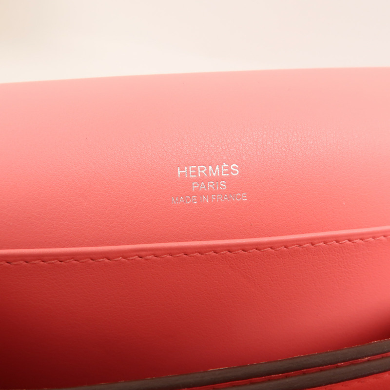 HERMES Evercolor皮革Mini Roulis銀扣肩背袋-5