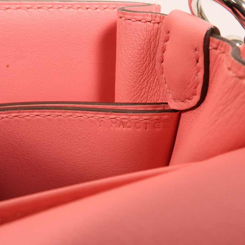 HERMES Evercolor皮革Mini Roulis銀扣肩背袋-6