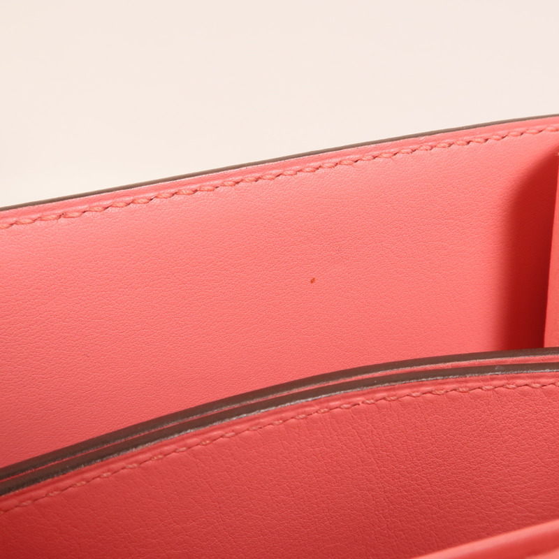 HERMES Evercolor皮革Mini Roulis銀扣肩背袋-14