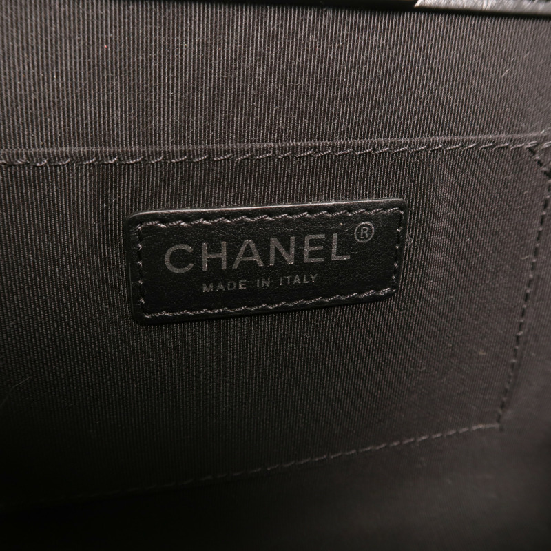 CHANEL 牛皮皮革Chain Shoulder銀扣鏈帶肩背袋-5