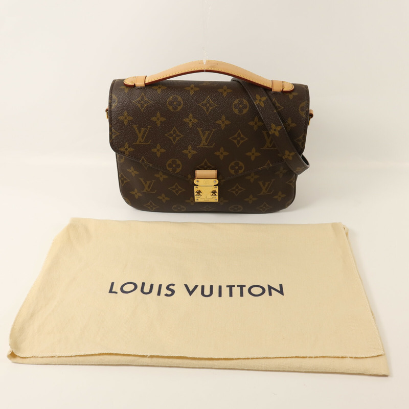 LOUIS VUITTON Monogram Pochette Metis MM金扣手挽肩背兩用袋-9