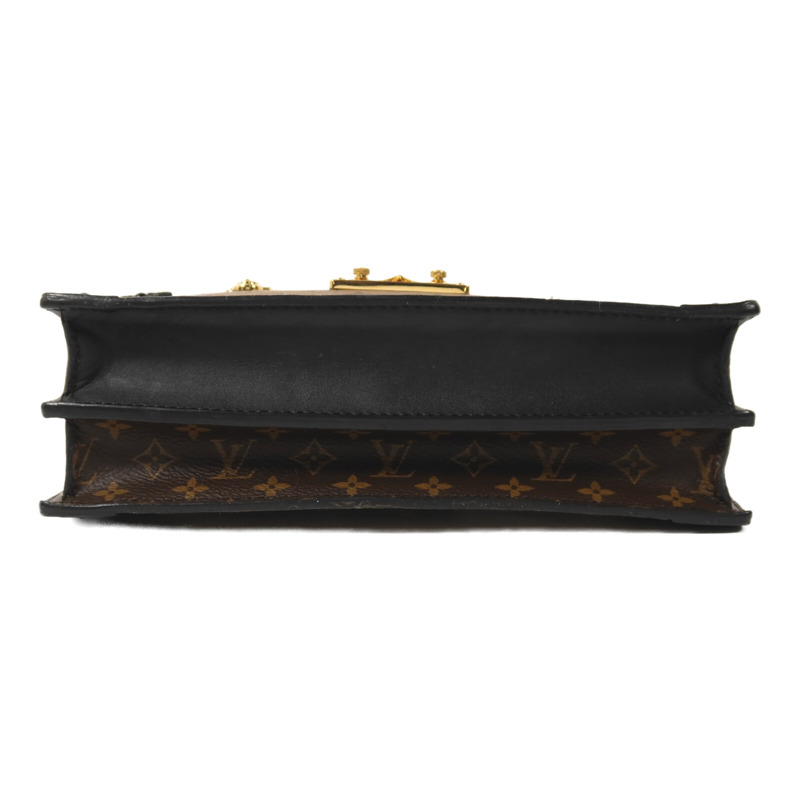 LOUIS VUITTON Monogram Reverse Trunk Clutch金扣鏈帶肩背袋-3