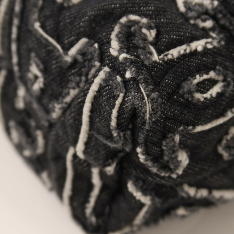 CHANEL 牛仔布Chanel 22 Small銀扣鏈帶肩背袋-14