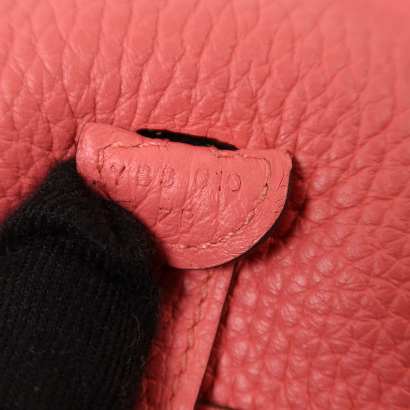 HERMES Clemence皮革Evelyne TPM銀扣肩背袋Rose Azalee-6