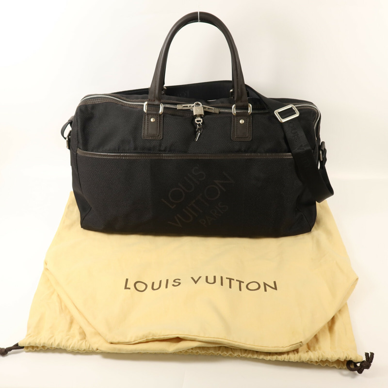 LOUIS VUITTON Damier Geant Albatross銀扣手挽肩背兩用袋-9