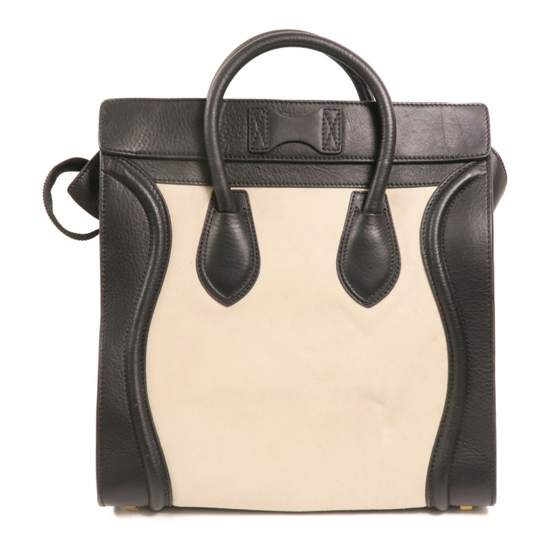 CELINE 牛皮/麂皮皮革Medium Luggage金扣手挽袋-1