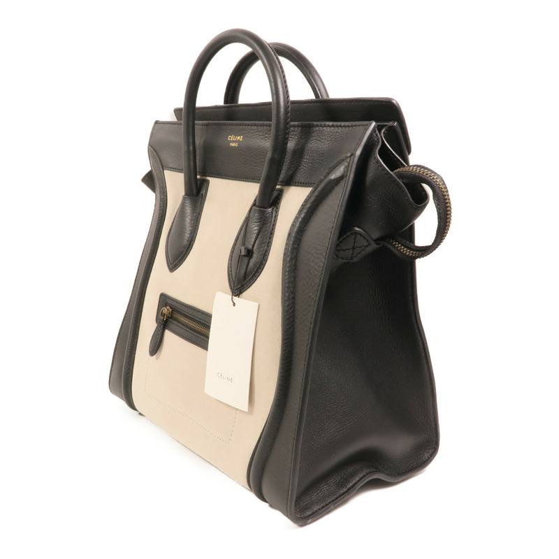 CELINE 牛皮/麂皮皮革Medium Luggage金扣手挽袋-2