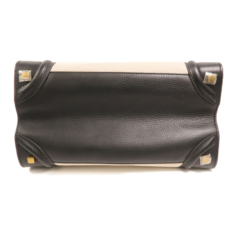 CELINE 牛皮/麂皮皮革Medium Luggage金扣手挽袋-3