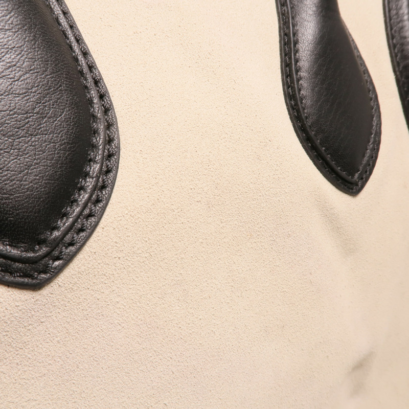 CELINE 牛皮/麂皮皮革Medium Luggage金扣手挽袋-12