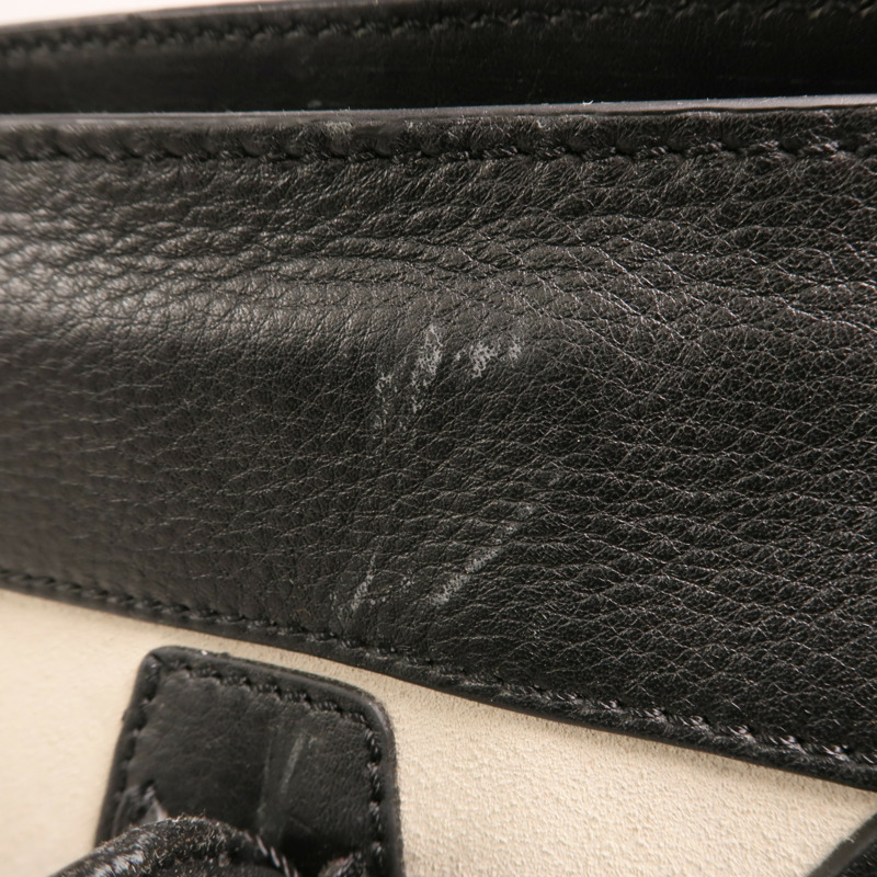 CELINE 牛皮/麂皮皮革Medium Luggage金扣手挽袋-13