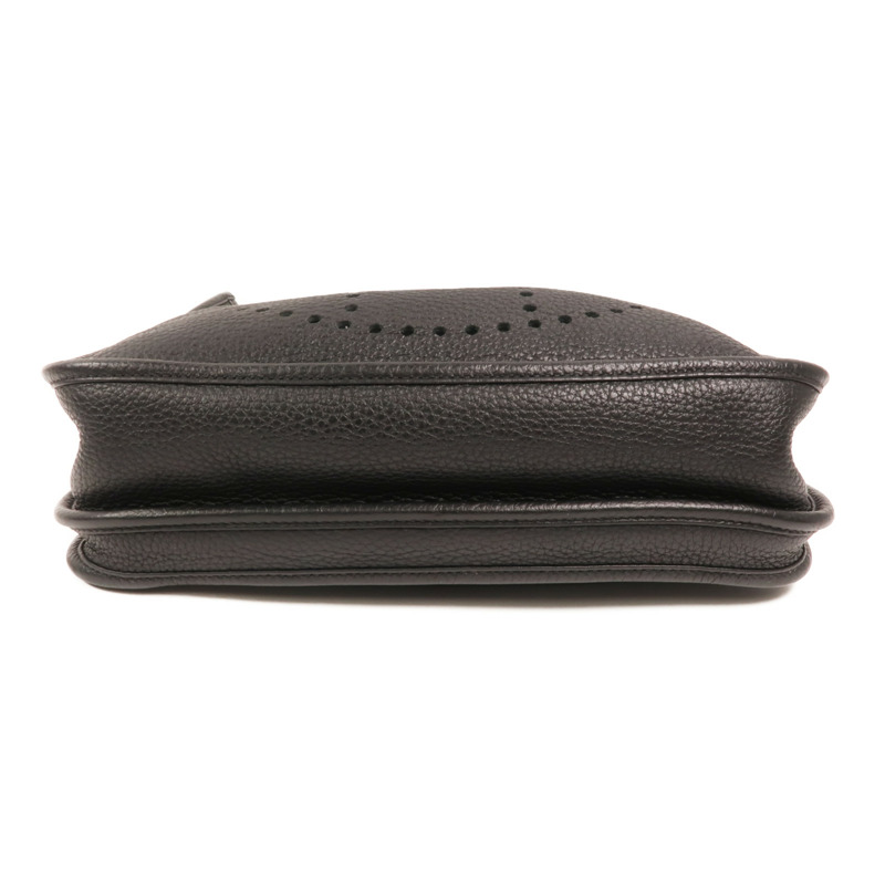 HERMES Clemence皮革Evelyne PM金扣肩背袋Noir-3