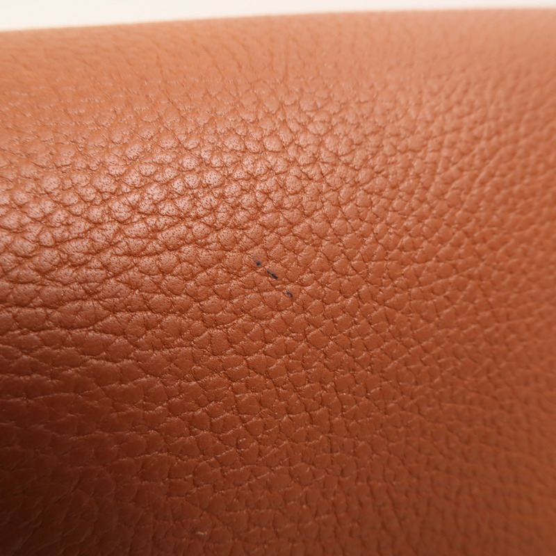 HERMES Barenia皮革Mini Roulis金扣肩背袋Gold-15