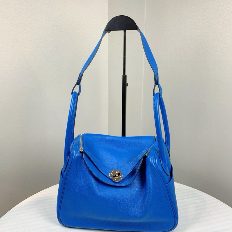 愛馬仕/Hermes Lindy 藍色  萬用配搭 尺寸：26*13*18-0