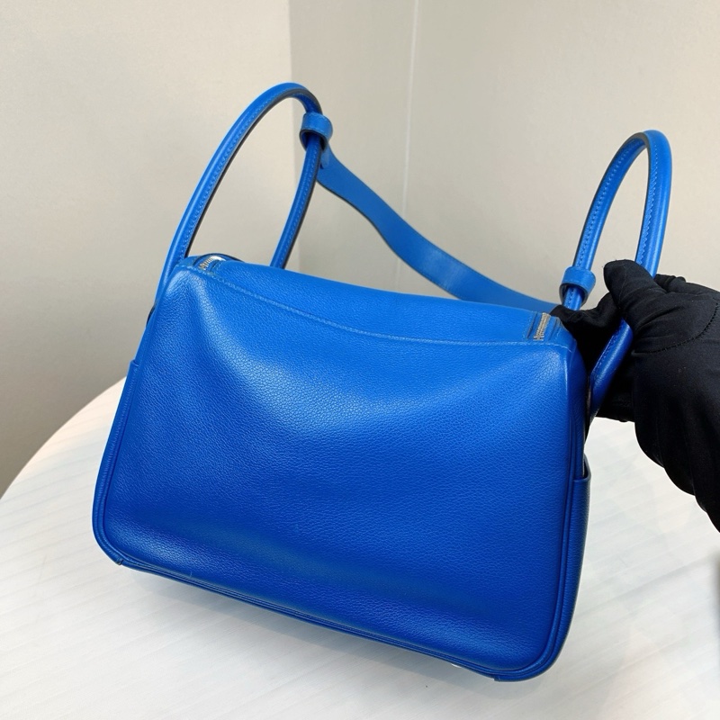 愛馬仕/Hermes Lindy 藍色  萬用配搭 尺寸：26*13*18-4