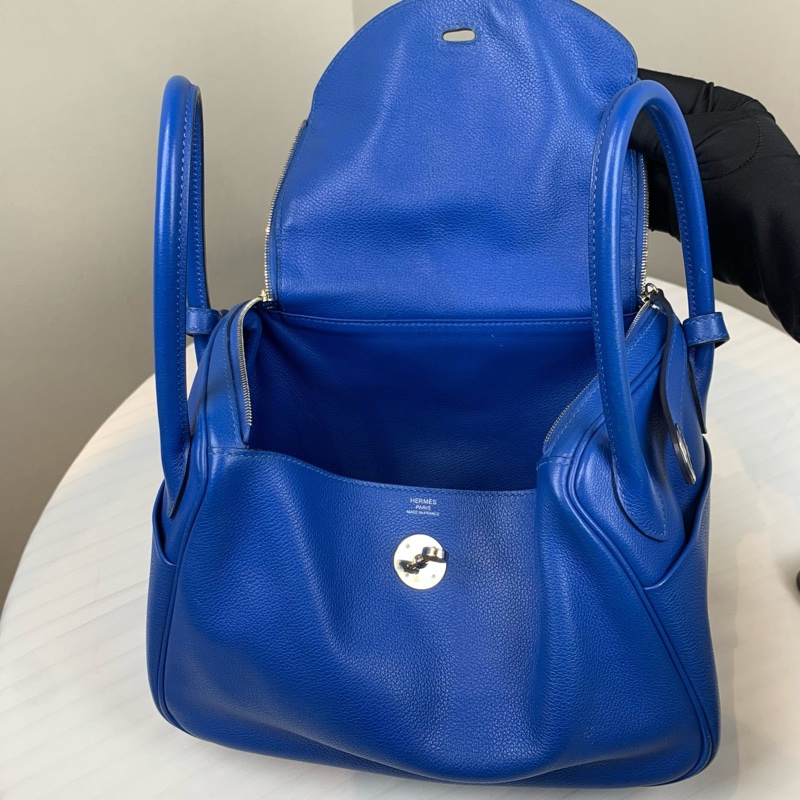 愛馬仕/Hermes Lindy 藍色  萬用配搭 尺寸：26*13*18-6