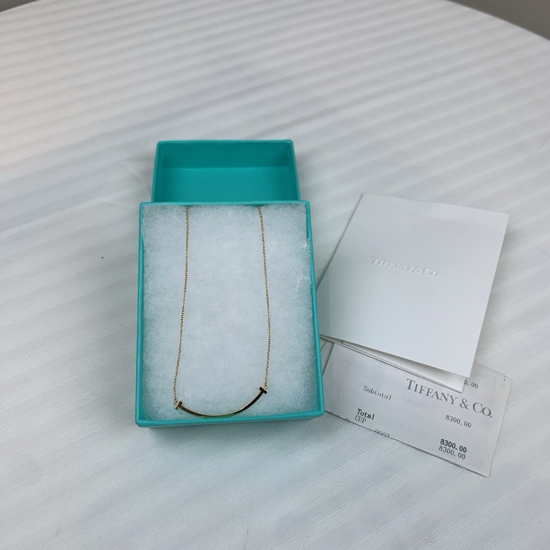 Tiffany & Co 金色頸鏈 微笑頸鏈 容易配搭 日常可用-1